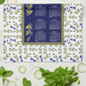 2020 Kalender Blueberries Gestrickte Blätter an de Geschirrtuch (Gefaltet)