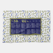 2020 Kalender Blueberries Gestrickte Blätter an de Geschirrtuch (Horizontal)