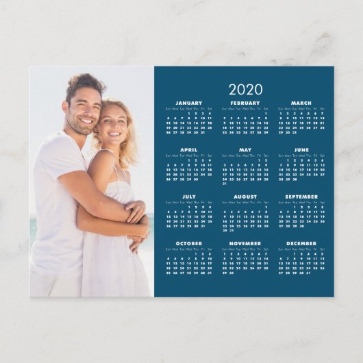 2020 Kalender Ihr Foto Feiertagspostkarte (Vorderseite)