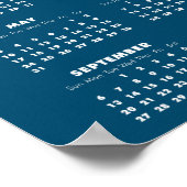 2020 Kalender Ihr Foto und Name Poster (Ecke)