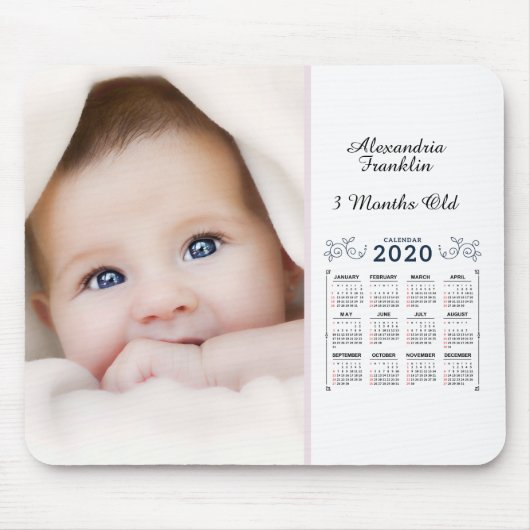 2020 Kalender - Kundenspezifisches Foto Persönlich Mousepad (Vorne)