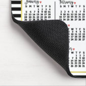 2020 Kalender Preppy Stripes Custom Foto Collage Mousepad (Ecke)