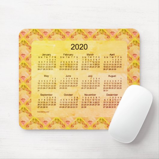 2020 Kalender von Janz Art Nouveau Foil Mousepad (Mit Mouse)