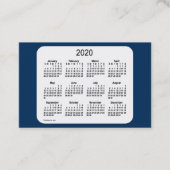 2020 Kalender von Janz Police Box Blue Euro Visitenkarte (Vorderseite)
