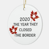 2020 Kanada USA Jahr schließen sie die Grenze Keramik Ornament (Links)