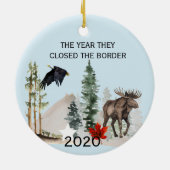2020 Kanada USA Jahr schließen sie die Grenze Keramik Ornament (Hinten)