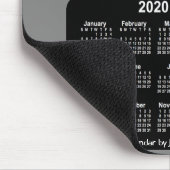 2020 Kitty Cat Blume Kalender von Janz Mousepad (Ecke)