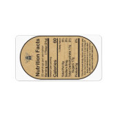 2020 Kraft Oval Honeybee Nutrition Label Adressaufkleber (Vorne)