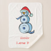 2020 Lasse Roll Toillet Paper Snowman Sherpadecke (Vorderseite)