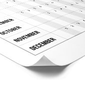 2020 Laufender Kalender Poster (Ecke)