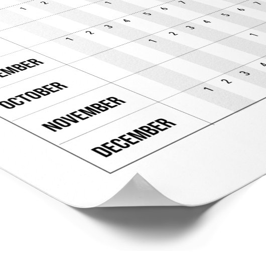 2020 Laufender Kalender Poster (Ecke)