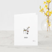 "2020", leere Grußkarte Karte (Gelbe Blume)