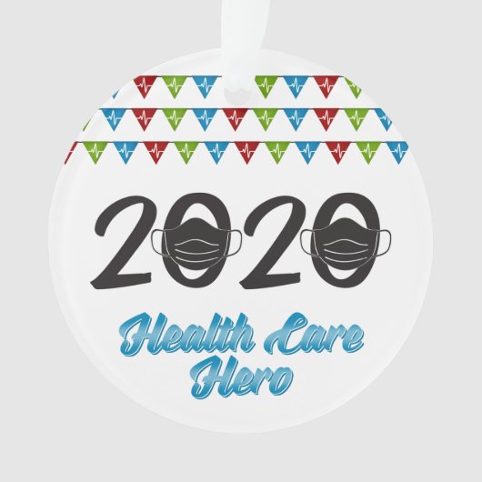 2020 Maske Health Care Hero Year End Ornament (Vorderseite)