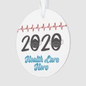 2020 Maske Health Care Hero Year End Ornament (Vorderseite)