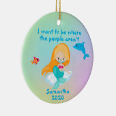 2020 Meerjungfrau-Maske, wo die Menschen nicht sin Keramik Ornament (Rechts)