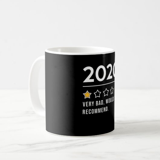2020 Memos 1 Star-Bewertung Kaffeetasse (Vorderseite Links)