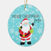 2020 Merry Christmask Santa Quarantine Keramik Ornament (Links)