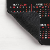 2020 Monatskalender Custom Black Red White Mousepad (Ecke)