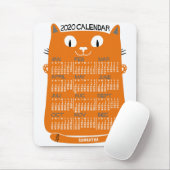 2020 Monatskalender Mittelalterliche Orangenkatze Mousepad (Mit Mouse)
