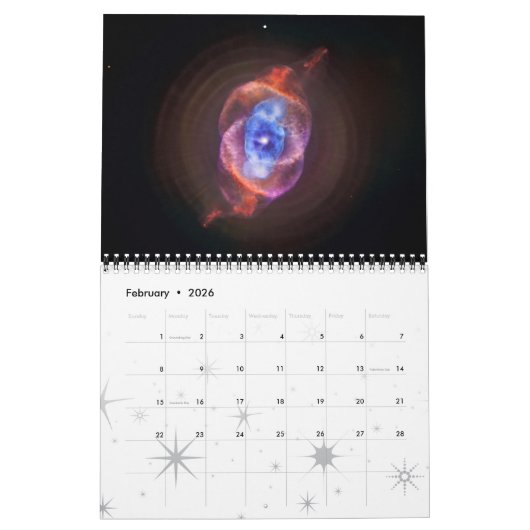 2020 NASA Space Nebulae Astronomie Stars Kalender (Feb 2026)