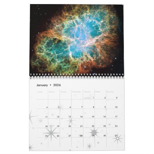 2020 NASA Space Nebulae Astronomie Stars Kalender (Jan 2026)