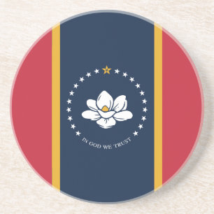 2020 New Mississippi In God We Trust State Flag Getränkeuntersetzer