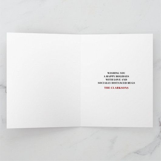 2020 Oh Deer Buffalo Pläd Snowflake Foto Karte (Innenseite)