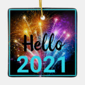 2020 Pandemiematerial Weihnachten 2021 Keramikornament (Vorderseite)