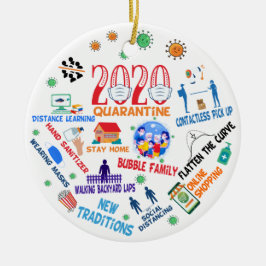2020 pandemische Weihnachten Keramik Ornament