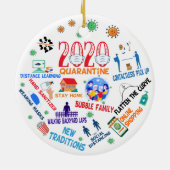 2020 pandemische Weihnachten Keramik Ornament (Hinten)