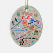 2020 pandemische Weihnachtsfeier Keramik Ornament (Rechts)
