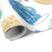 2020 Pattern Covid Aquarellmaske Geschenkpapier (Rolleneckpunkt)