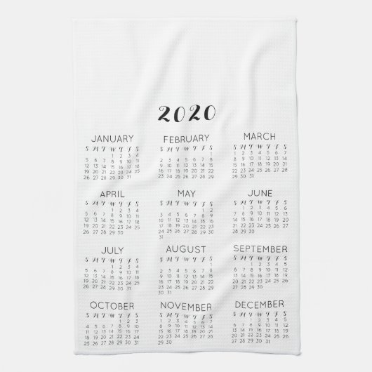 2020 personalisierter Foto-Kalender DIY Geschirrtuch (Vertikal)
