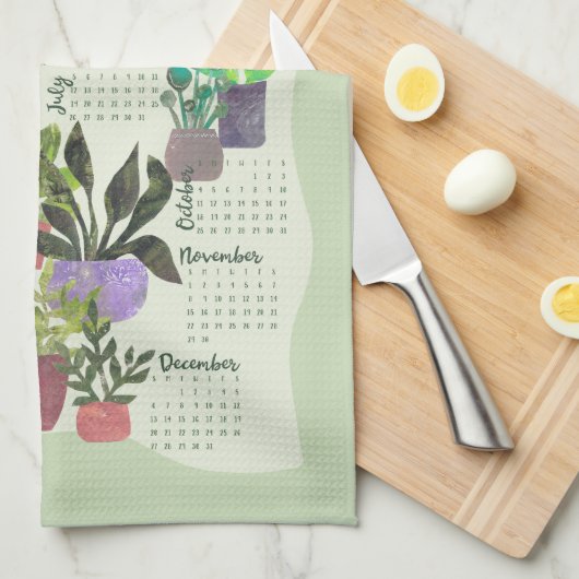 2020 Pflanze im Hause Pflanze Geschirrtuch (Viertel Falte)