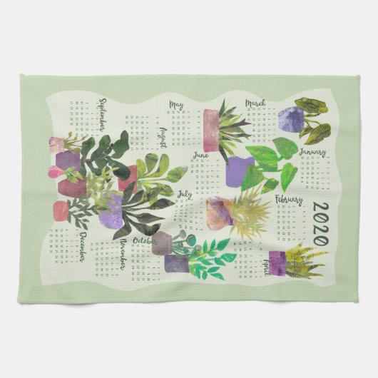 2020 Pflanze im Hause Pflanze Geschirrtuch (Horizontal)