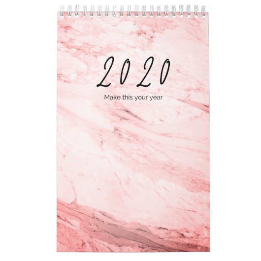 2020 Pink Accent Office-Kalender Kalender (Titelbild)