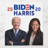 2020 Präsident Joe Biden Kamala Harris Weinetikett (Einzelnes Label)
