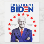 2020 Präsident Joe Biden Wahlsieg Weinetikett (Einzelnes Label)