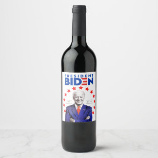 2020 Präsident Joe Biden Wahlsieg Weinetikett