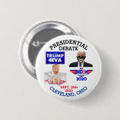 2020 PRÄSIDENTSCHAFTLICHE AUSSPRACHE CLEVELAND, OH BUTTON (Vorne & Hinten)