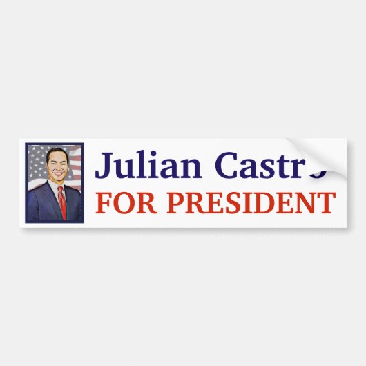 2020 Präsidentschaftswahl Julian Castro Autoaufkleber (Vorne)