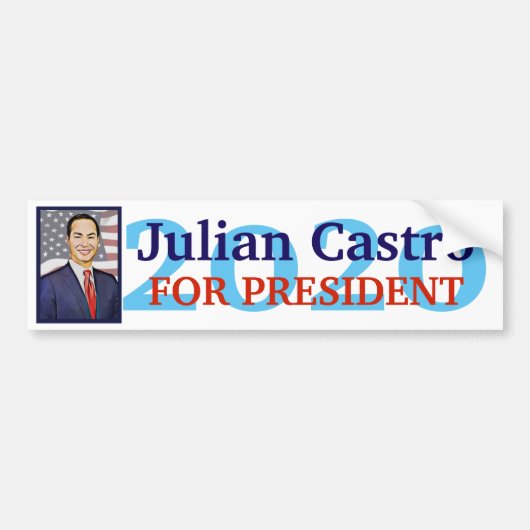 2020 Präsidentschaftswahl Julian Castro Autoaufkleber (Vorne)