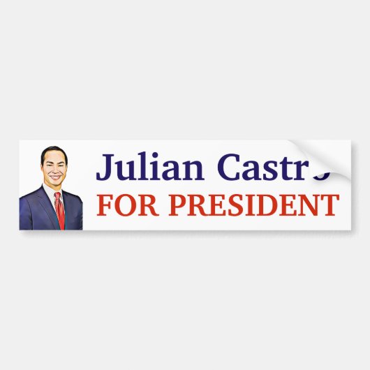 2020 Präsidentschaftswahl Julian Castro Autoaufkleber (Vorne)