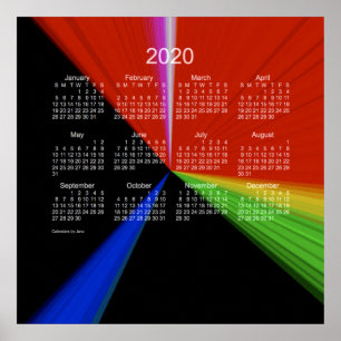 2020 Primärpunkt-Wandkalender von Janz Print Poster