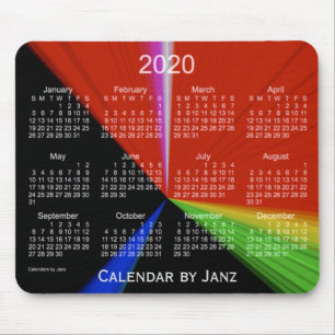 2020 Primary Point Calendar by Janz Mouse Pad Mousepad