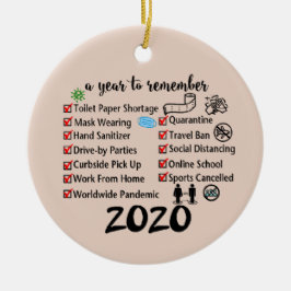 2020 pro Jahr, um an Weihnachtsbeißen zu denken Keramik Ornament
