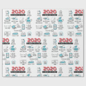 2020 Quarantäne-Aktivitäten Geschenkpapier (Flach)
