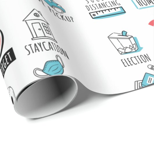 2020 Quarantäne-Aktivitäten Geschenkpapier (Rolleneckpunkt)