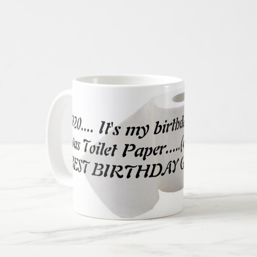 2020 - Quarantäne Birthday Tasse (Vorderseite Links)
