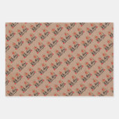 2020 Quarantäne-Weihnachten Rentiertrio Set 3 Gesc Geschenkpapier Set (Vorderseite 3)